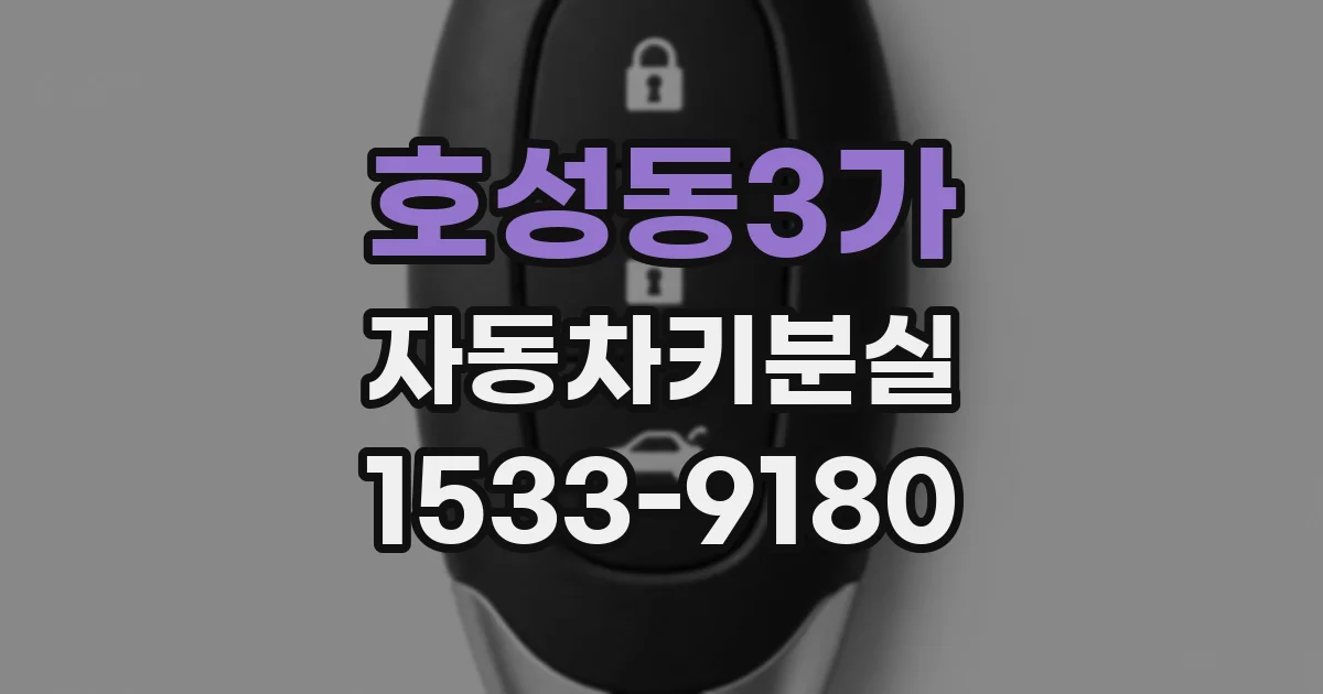 호성동3가 자동차키분실