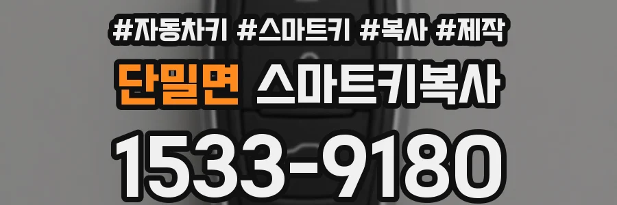 단밀면 스마트키복사