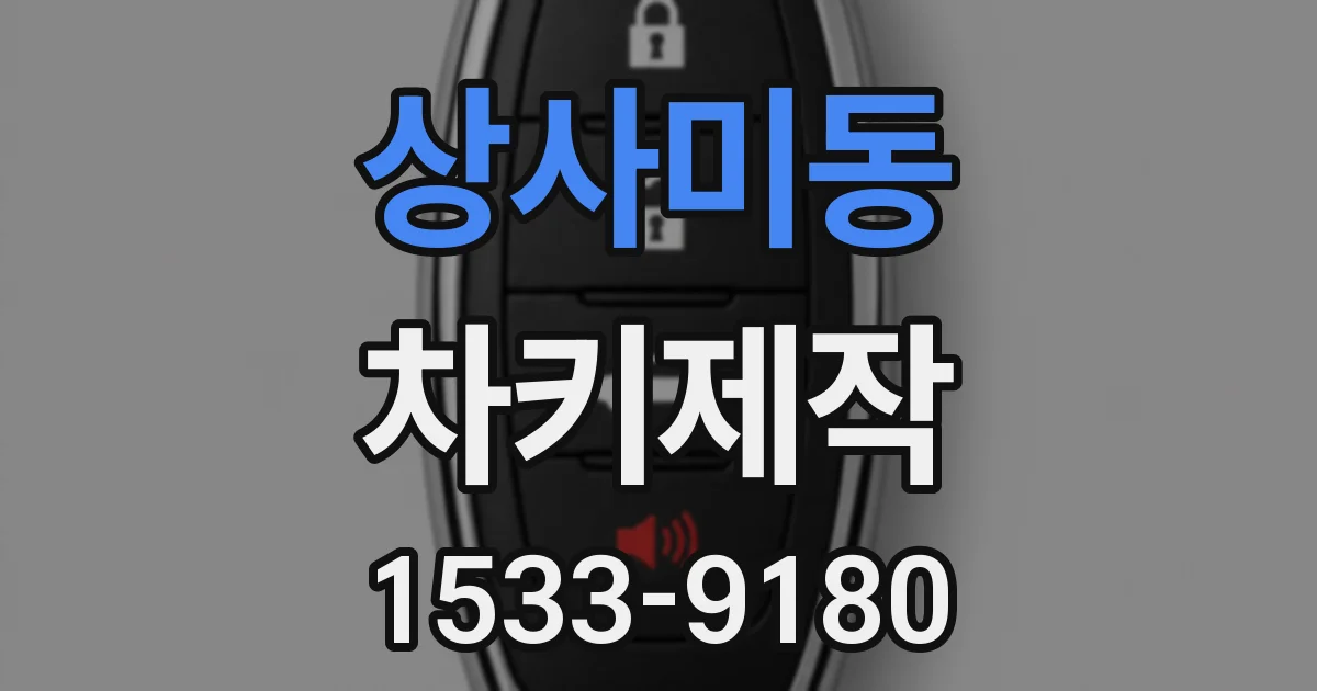 상사미동 차키제작
