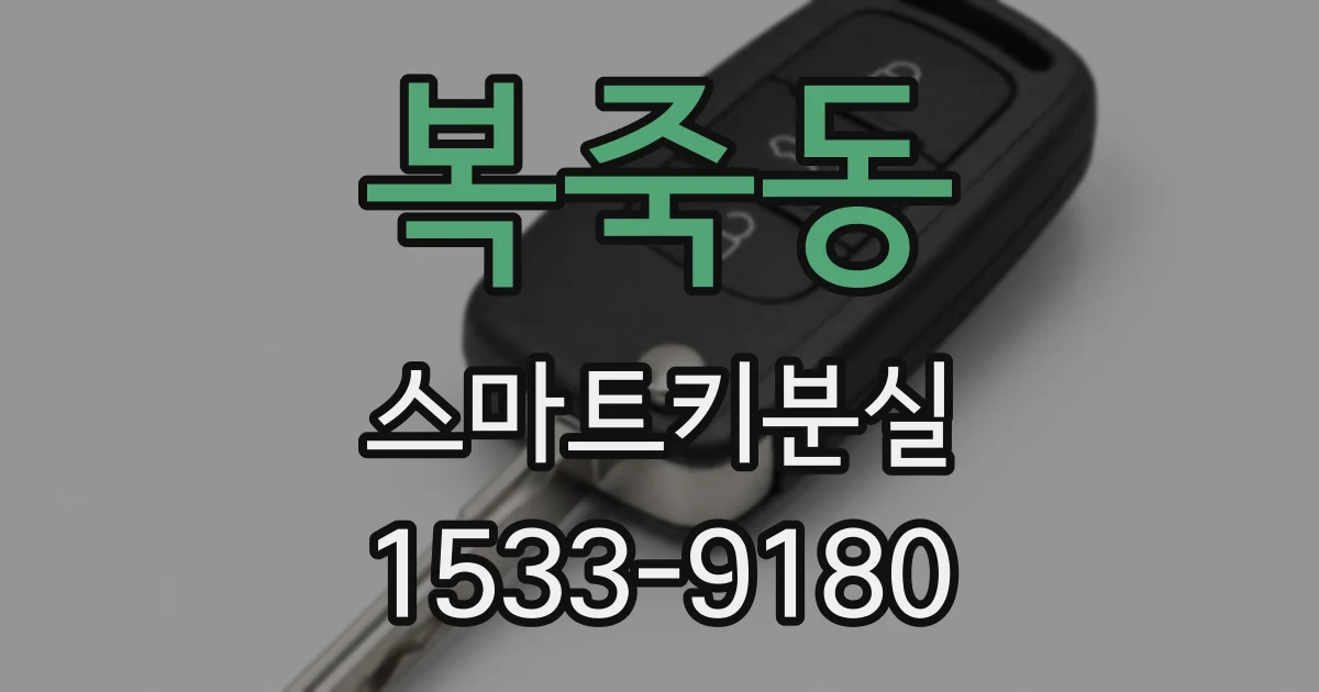 복죽동 스마트키분실