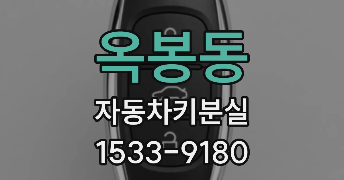옥봉동 자동차키분실