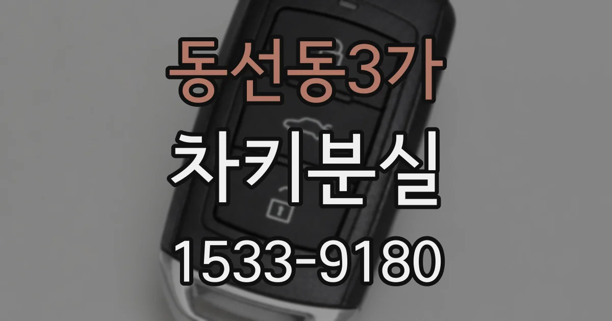 동선동3가 차키분실
