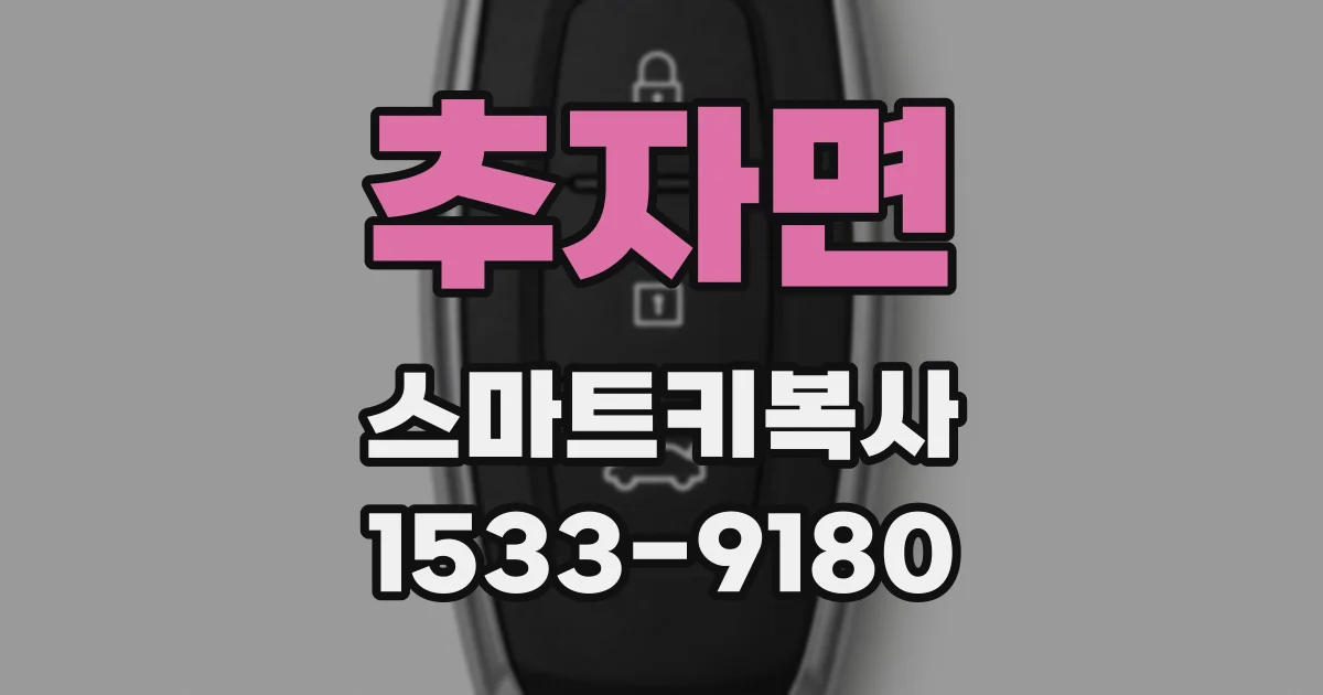 추자면 스마트키복사
