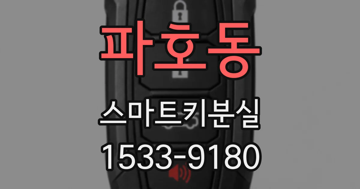 파호동 스마트키분실