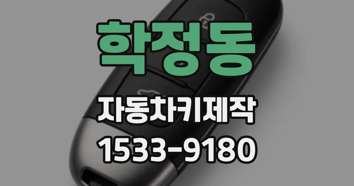 학정동 자동차키제작