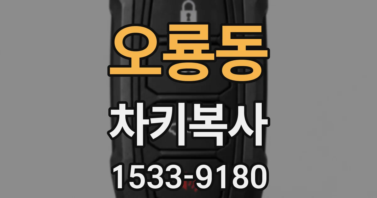 오룡동 차키복사