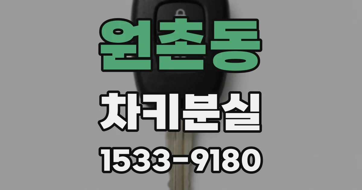 원촌동 차키분실