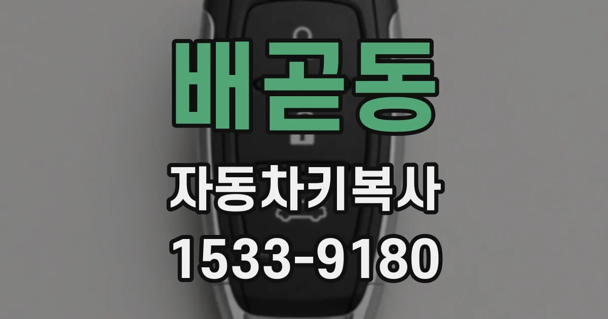 배곧동 자동차키복사