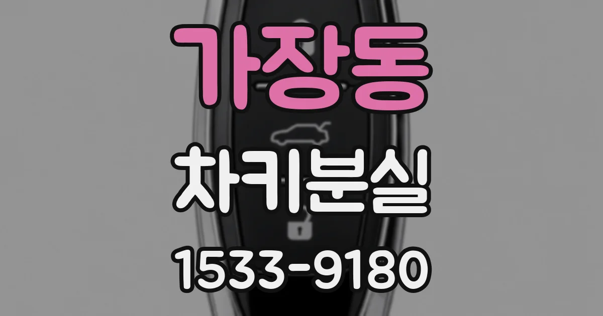 가장동 차키분실