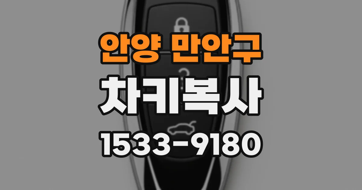 안양 만안구 차키복사