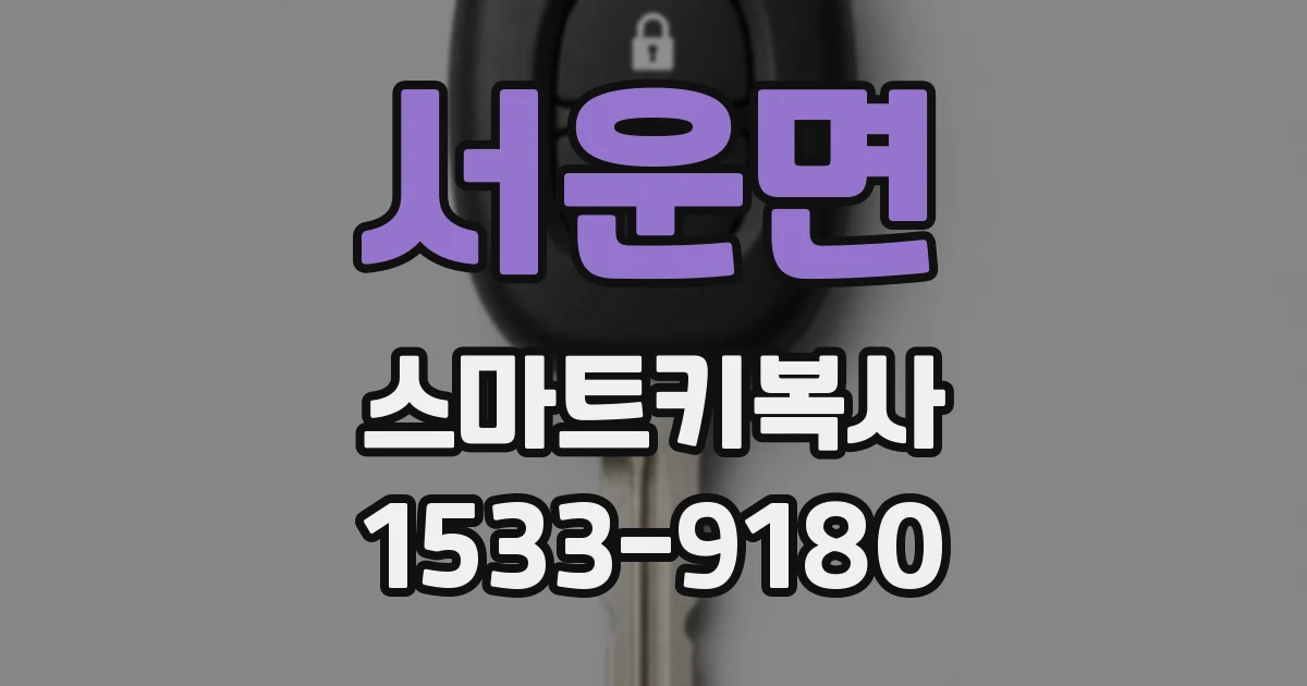 서운면 스마트키복사