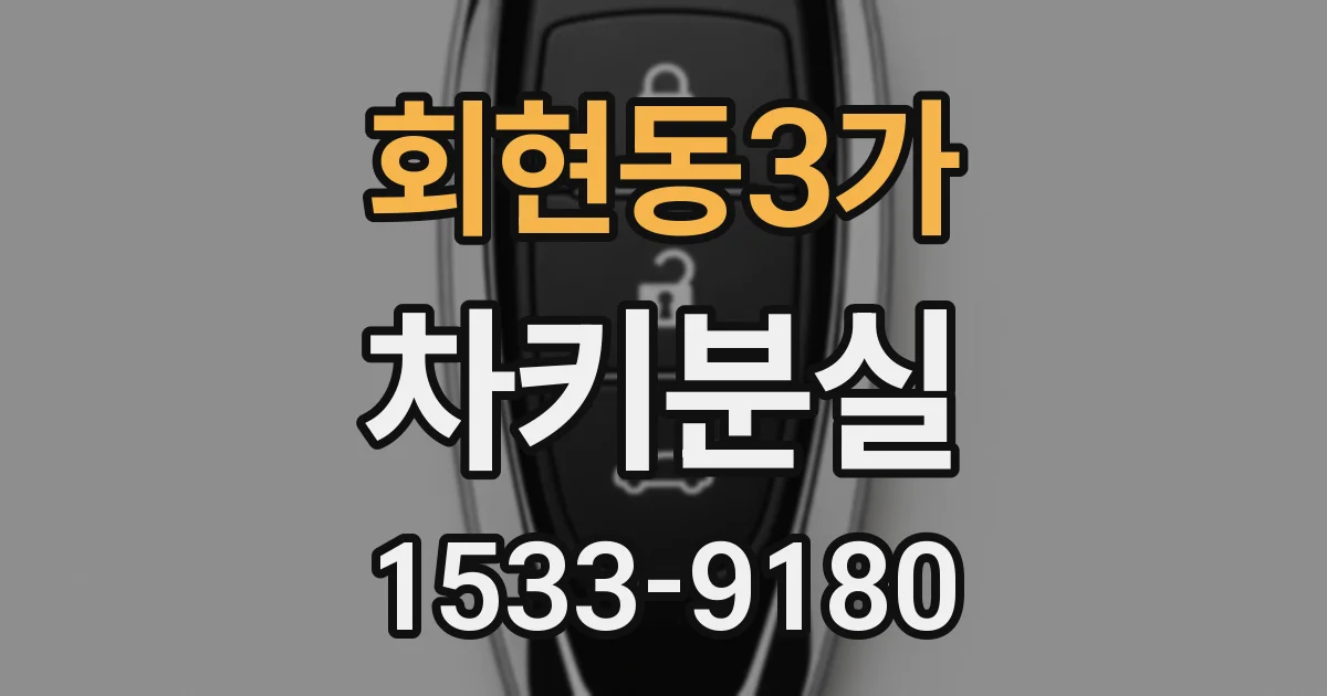 회현동3가 차키분실