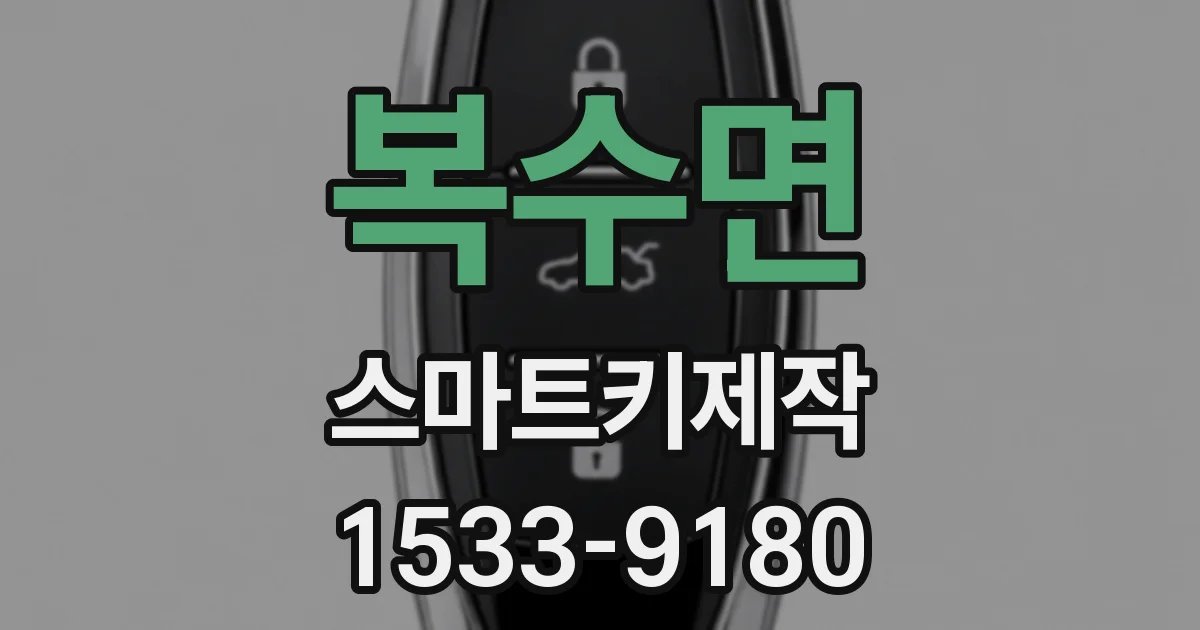 복수면 스마트키제작
