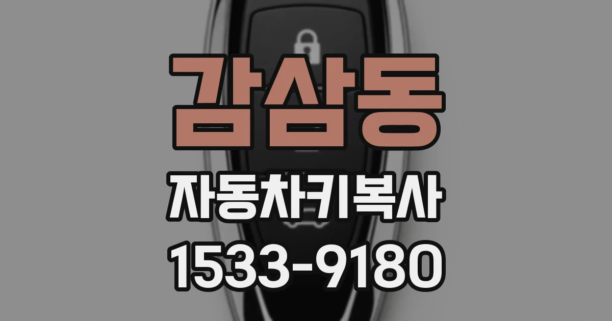 감삼동 자동차키복사