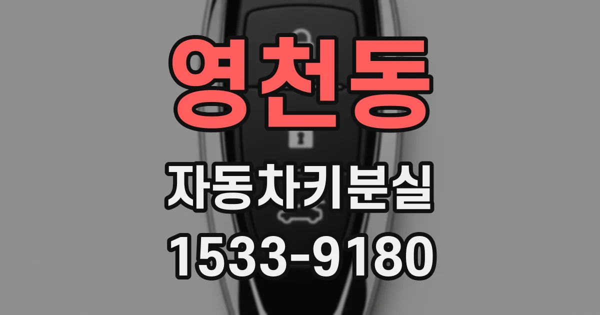 영천동 자동차키분실