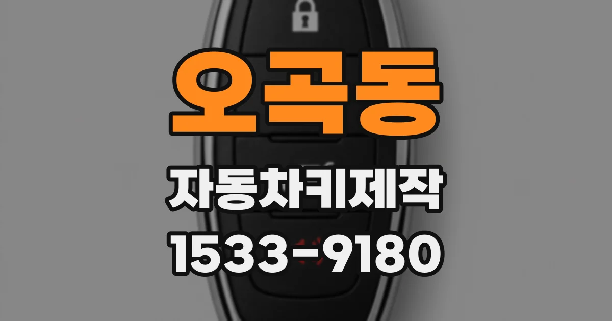 오곡동 자동차키제작