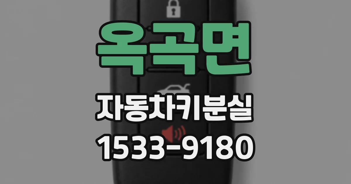 옥곡면 자동차키분실