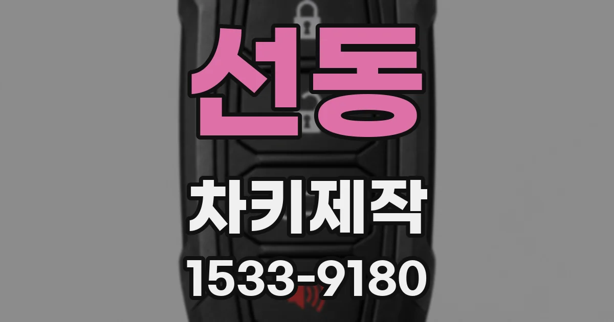 선동 차키제작