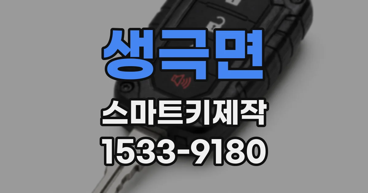 생극면 스마트키제작