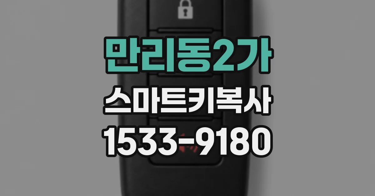 만리동2가 스마트키복사