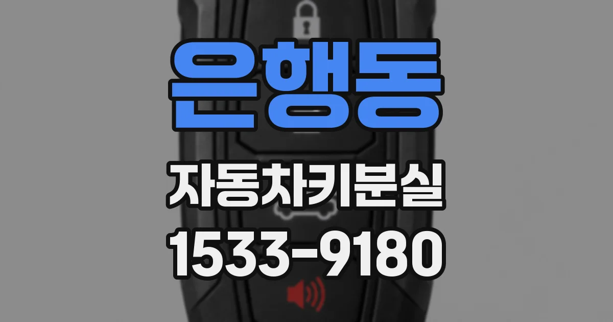 은행동 자동차키분실