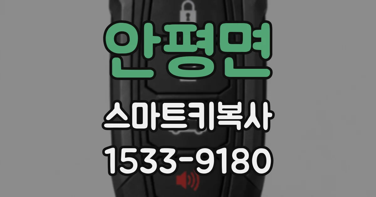 안평면 스마트키복사