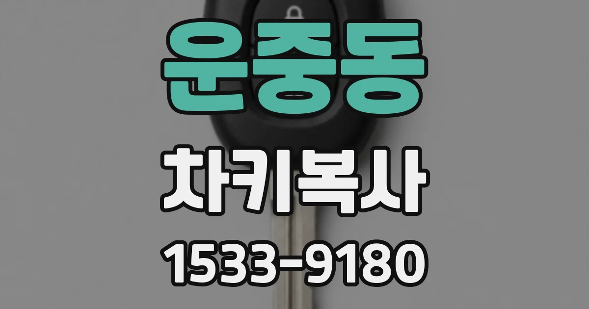 운중동 차키복사