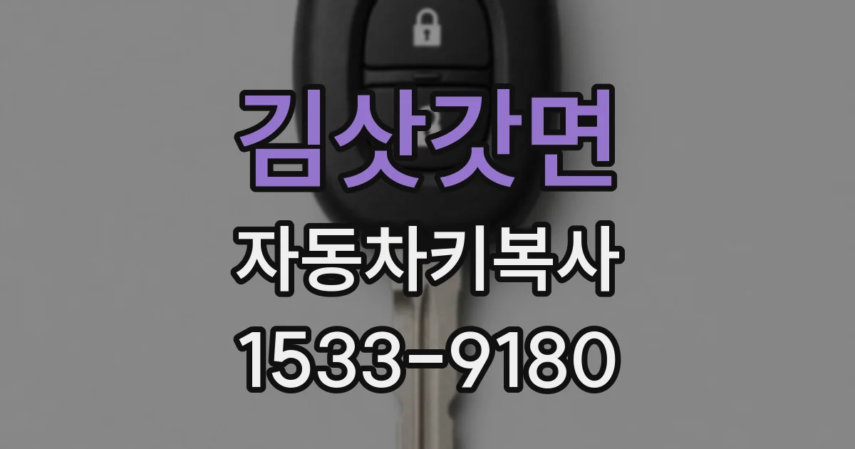 김삿갓면 자동차키복사