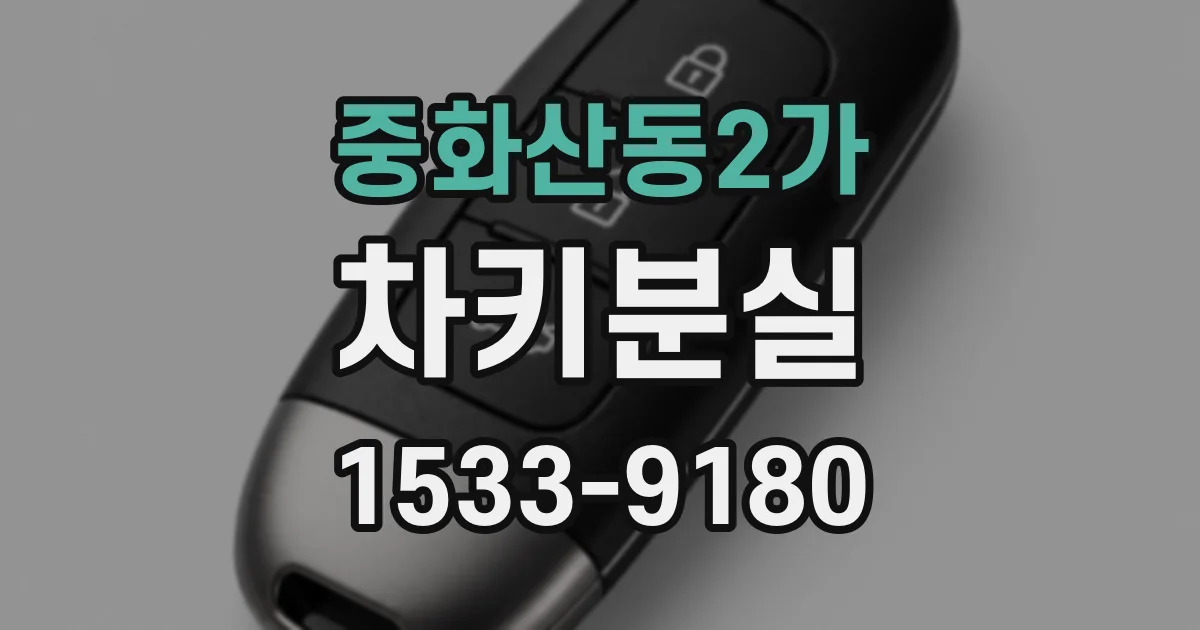 중화산동2가 차키분실