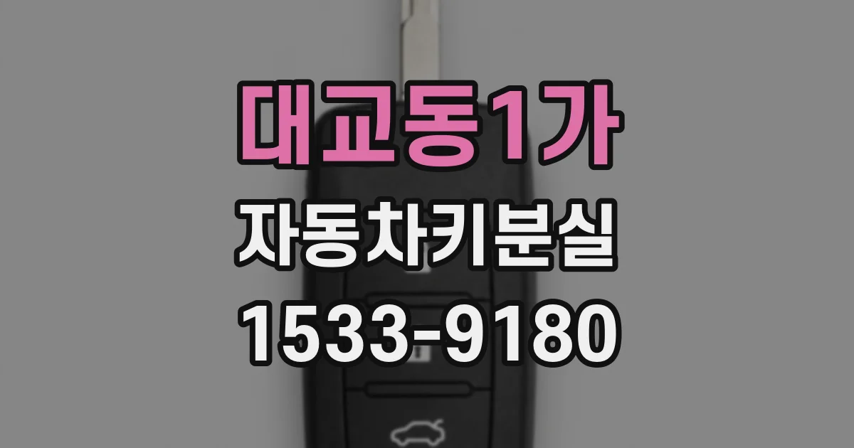 대교동1가 자동차키분실