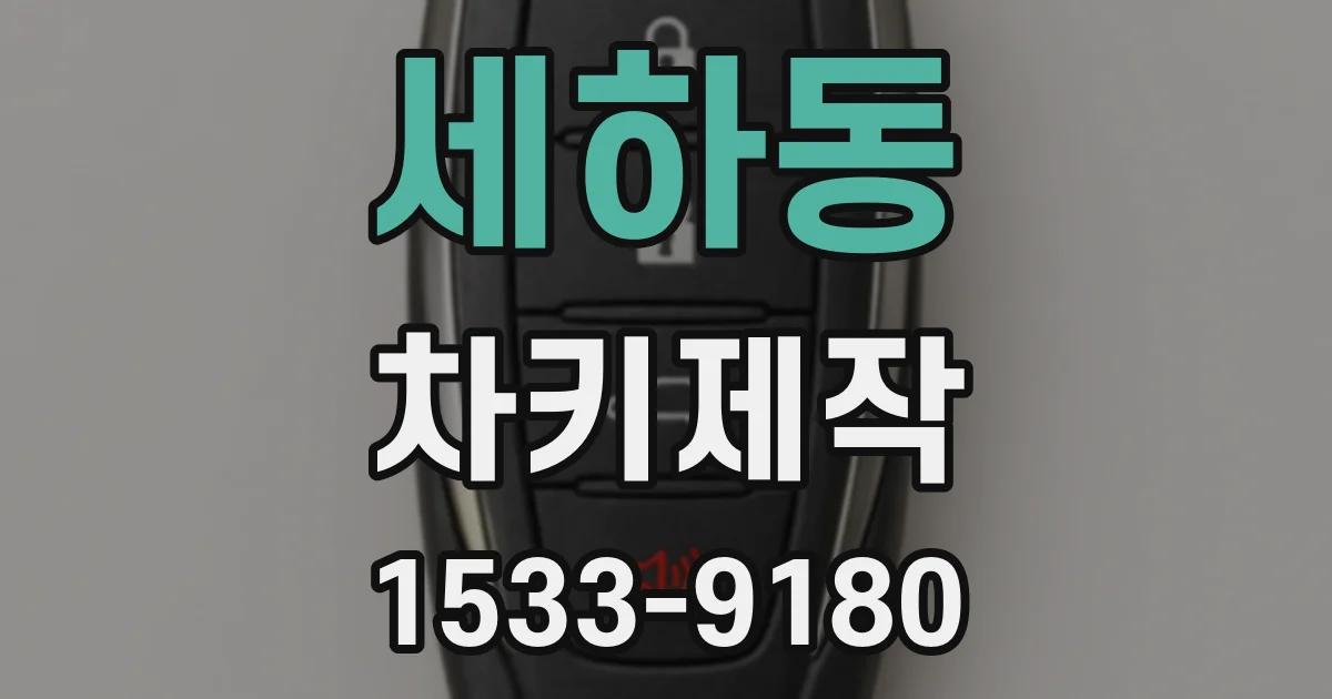 세하동 차키제작
