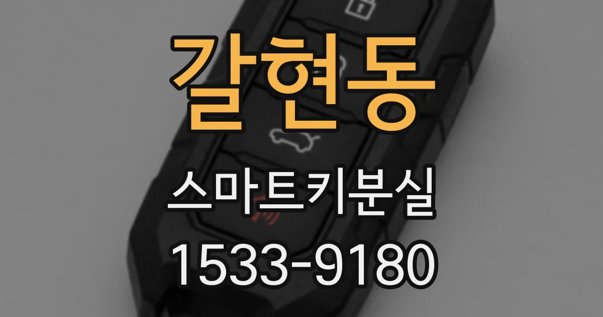 갈현동 스마트키분실