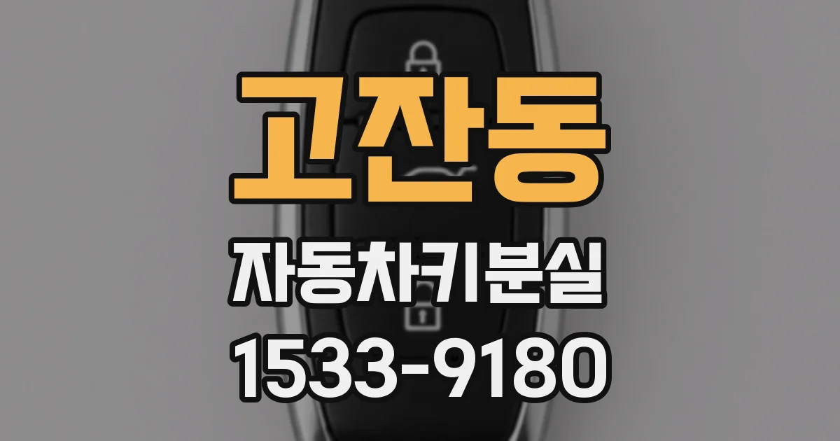 고잔동 자동차키분실