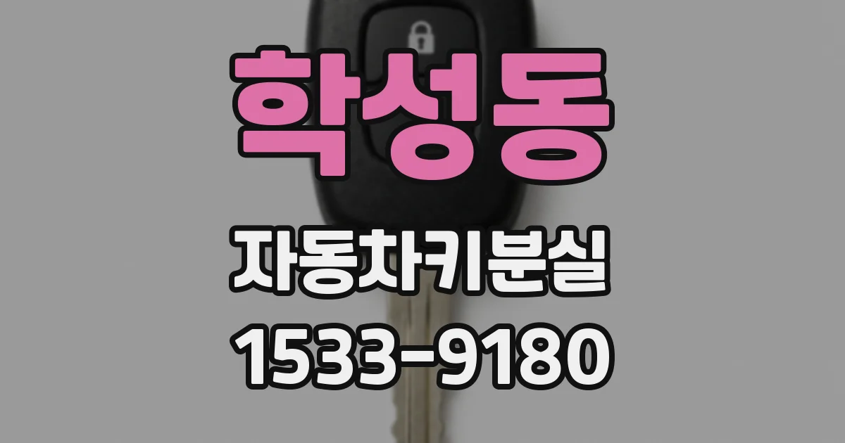 학성동 자동차키분실