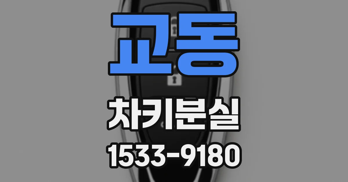 교동 차키분실