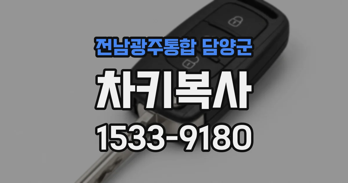 전남광주통합 담양군 차키복사