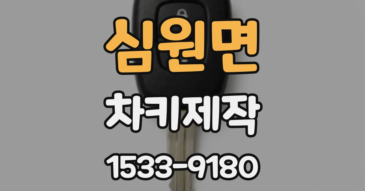 심원면 차키제작