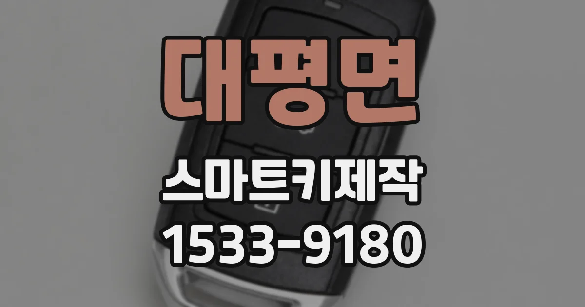 대평면 스마트키제작