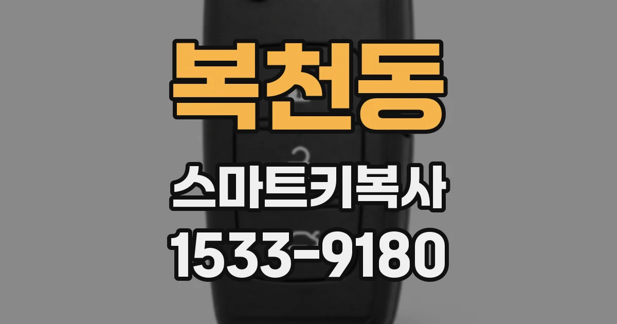 복천동 스마트키복사