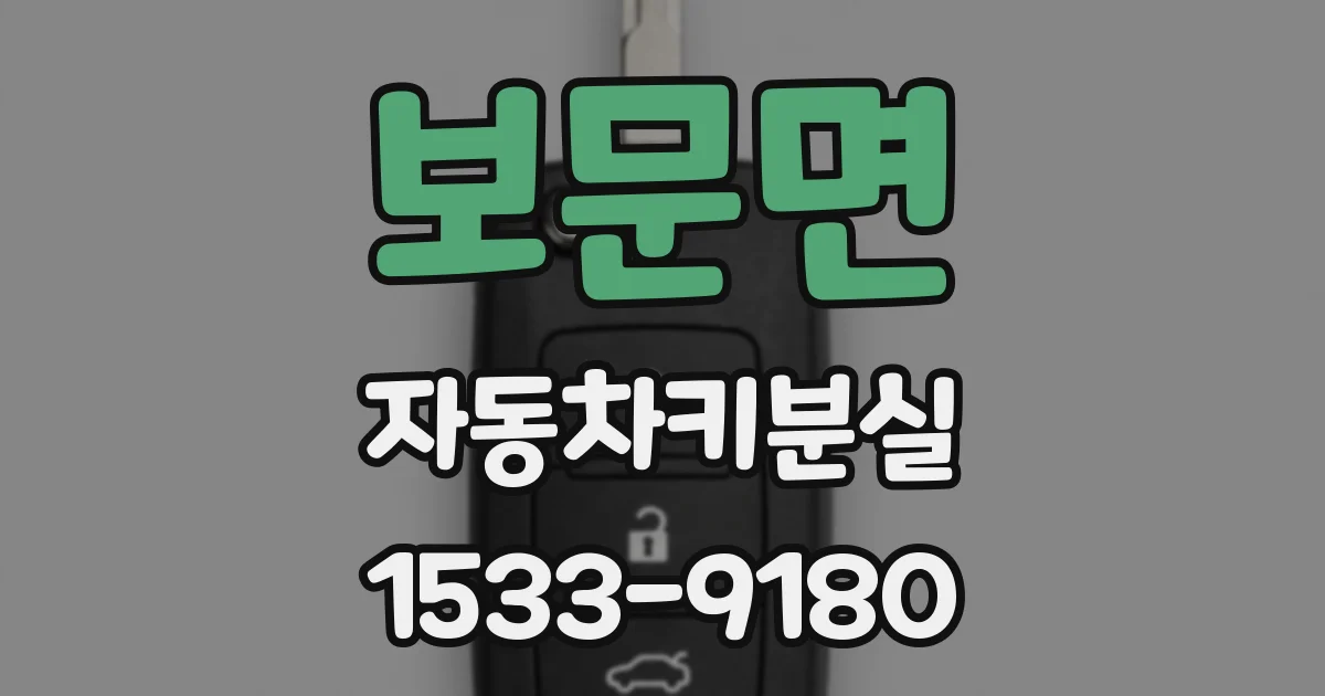 보문면 자동차키분실