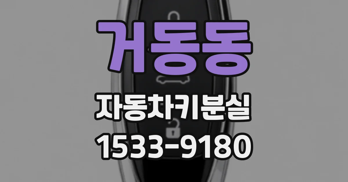 거동동 자동차키분실