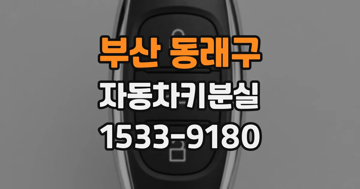 부산 동래구 자동차키분실