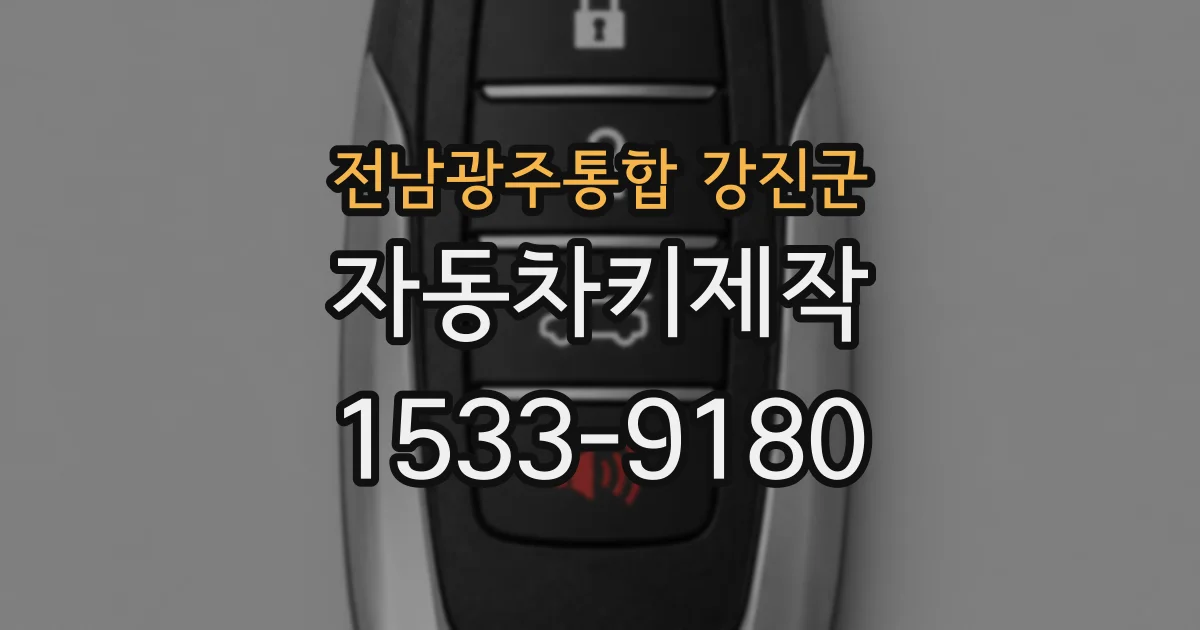 전남광주통합 강진군 자동차키제작