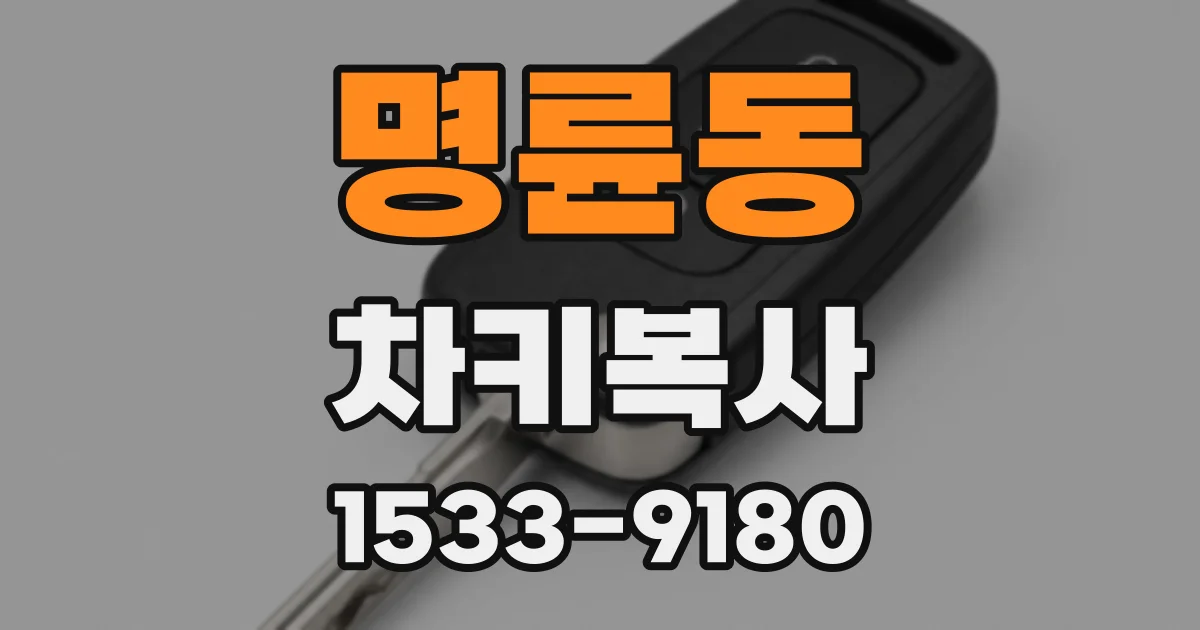 명륜동 차키복사