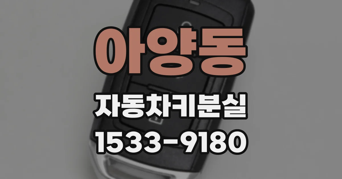아양동 자동차키분실