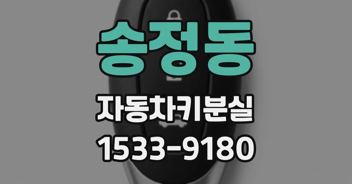 송정동 자동차키분실