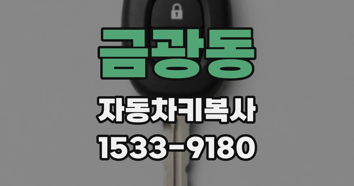 금광동 자동차키복사