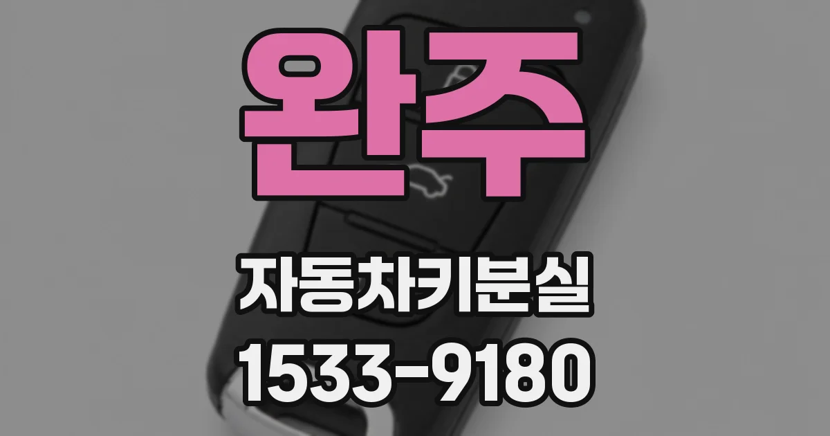 완주 자동차키분실