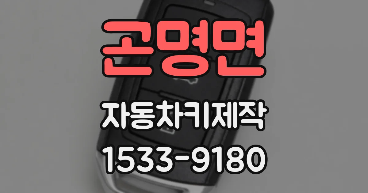 곤명면 자동차키제작