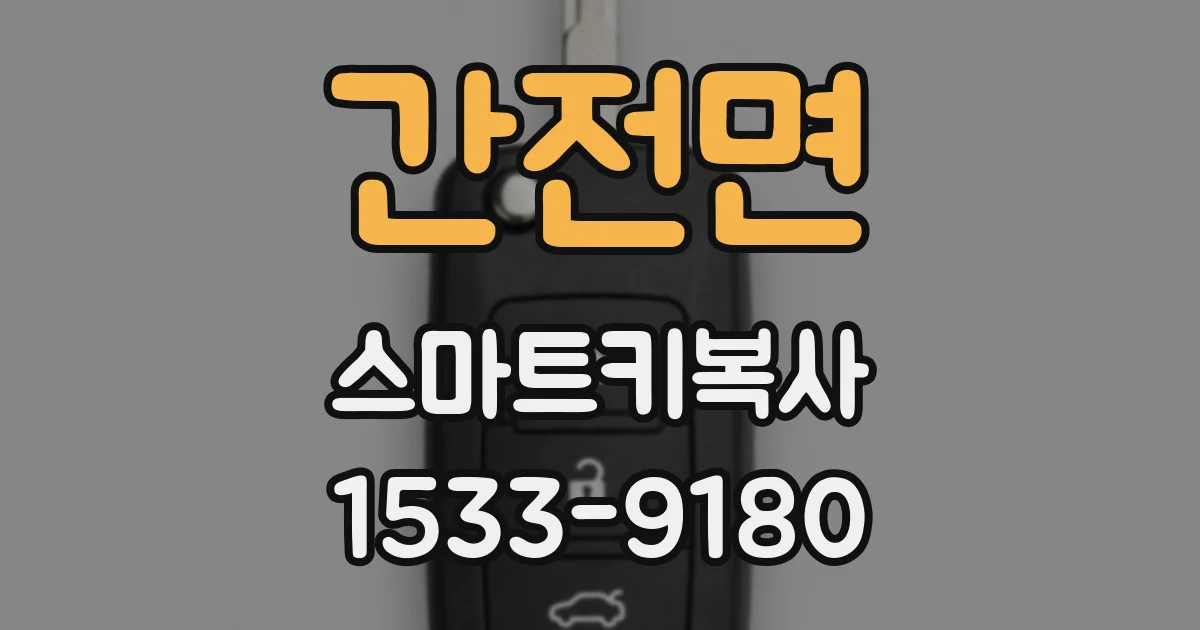 간전면 스마트키복사